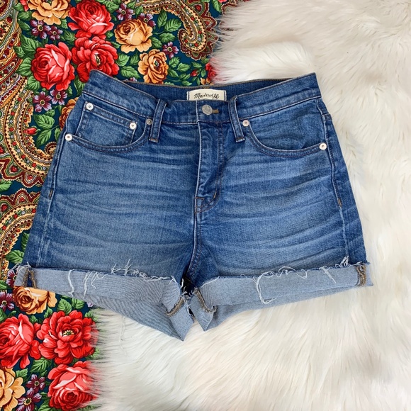 Madewell Pants - Madewell High-rise Denim Boyshorts Maloney Wash 25